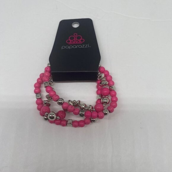 Paparazzi Jewelry Mountain Artist Pink Bracelet Item 50 - Picture 1 of 5